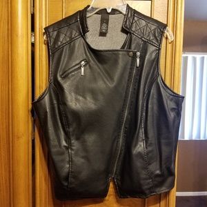 Black Motorcycle Vest